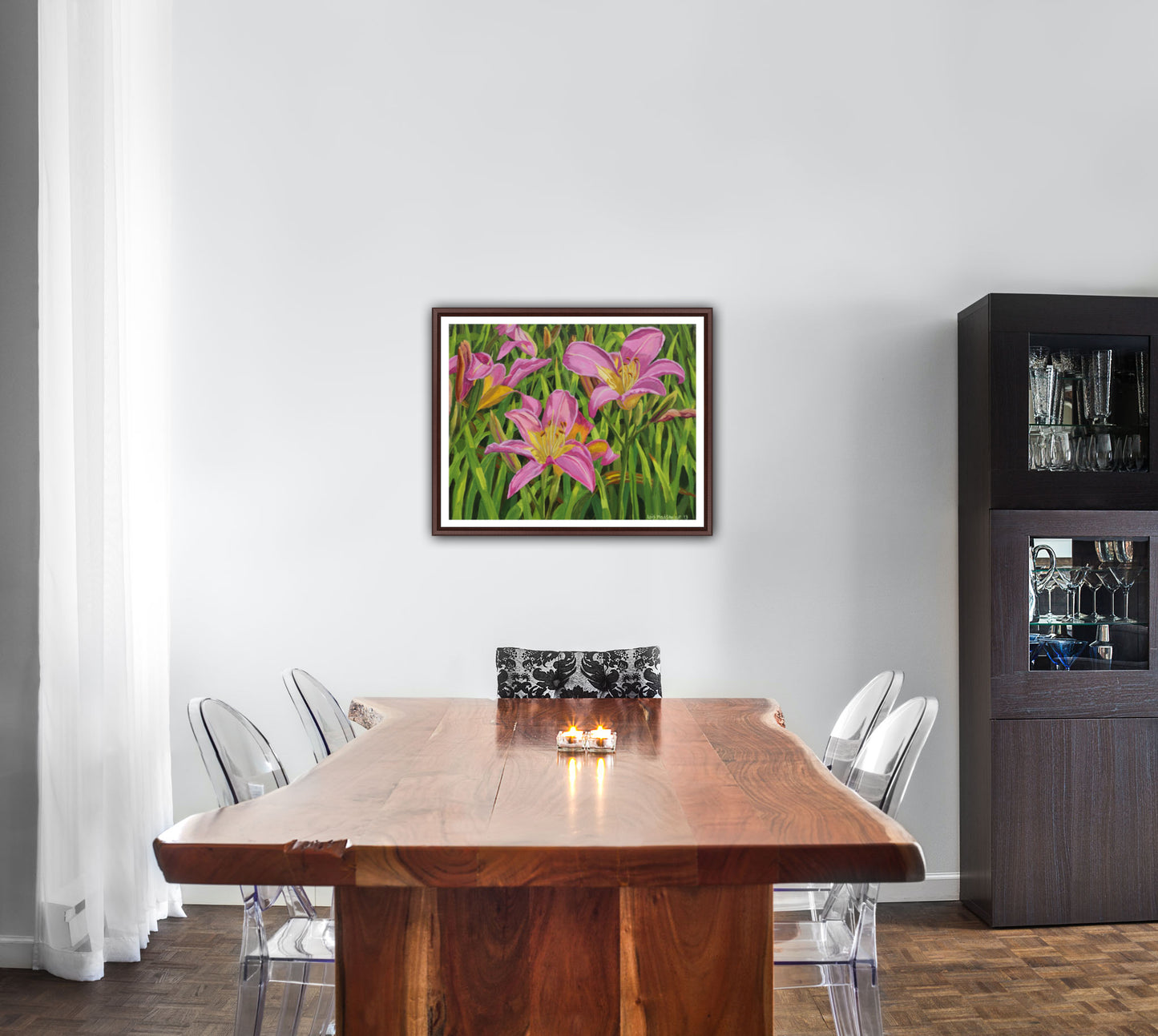 Pink daylilies
